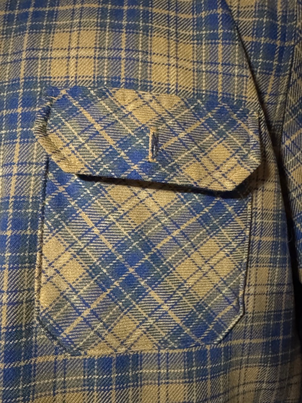 Pendleton Yellow & Navy Plaid Shirt Jacket - Picture 3 of 9